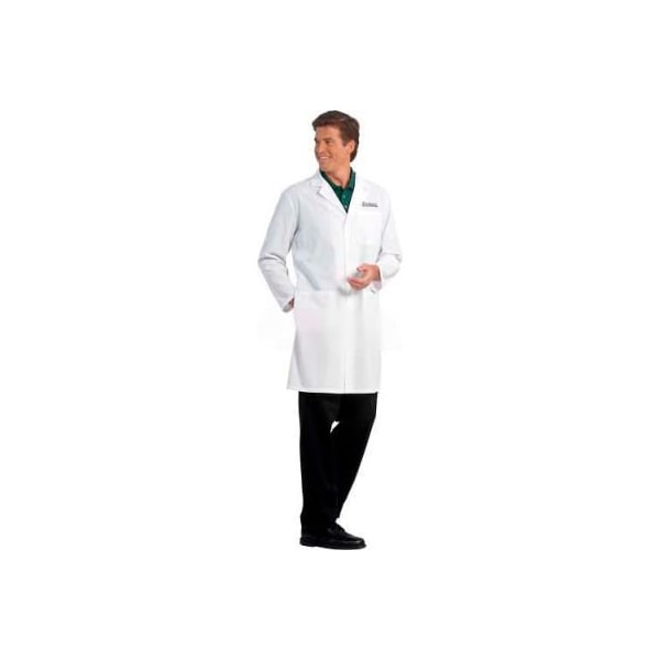 Superior Surgical Manufacturing Fashion Seal Men's Lab Coat, 41inL, 100% Cotton, Size 38, White 420-38 - main